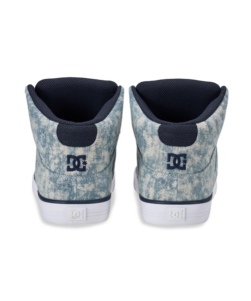 DC SHOES（ディーシーシューズ）の「DC SHOES メンズ PURE HIGH-TOP TX SE フットウェア スニーカー 【2026年春夏モデル】/DCブリーチ加工柄ハイカットスニーカー（スニーカー・メンズ・ブルー系その他・23cm/23.5cm/24cm/24.5cm/25cm/25.5cm/26cm/26.5cm/27cm/27.5cm/28cm/28.5cm/29cm/30cm）」の2枚目の写真