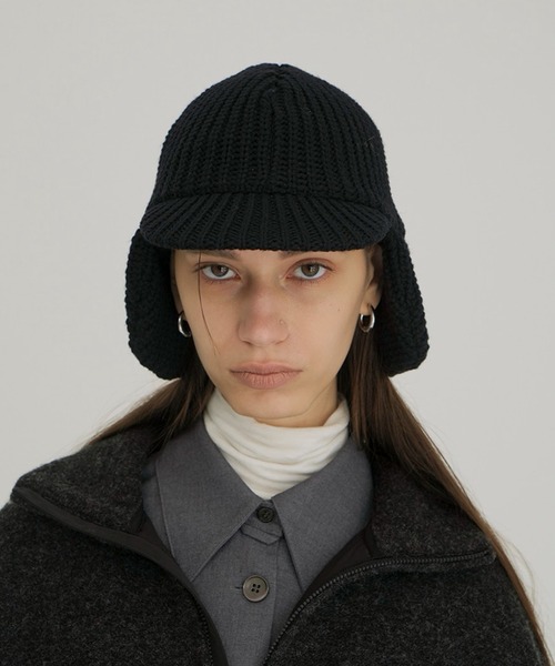 CLANE(クラネ)の「KIJIMA TAKAYUKI ×CLANE WOOL KNIT EAR CAP(キャップ・レディース・アイボリー/ブラック/グレー・F)」の11枚目の写真