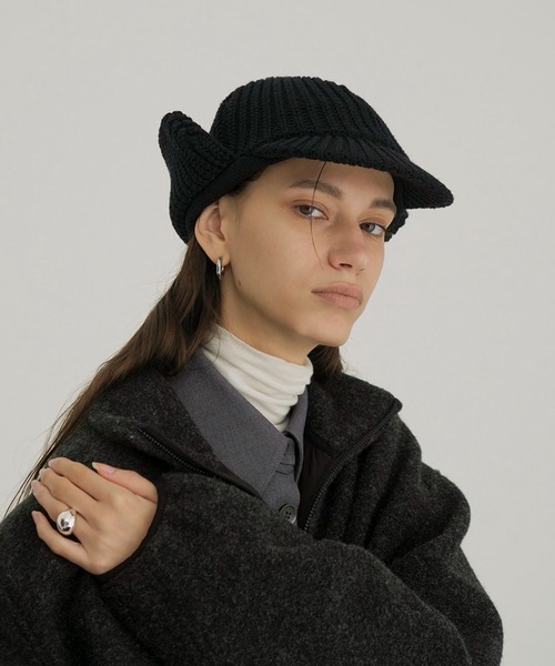 CLANE(クラネ)の「KIJIMA TAKAYUKI ×CLANE WOOL KNIT EAR CAP(キャップ・レディース・アイボリー/ブラック/グレー・F)」の15枚目の写真