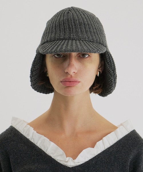 CLANE(クラネ)の「KIJIMA TAKAYUKI ×CLANE WOOL KNIT EAR CAP(キャップ・レディース・アイボリー/ブラック/グレー・F)」の17枚目の写真