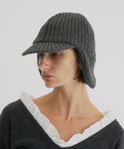 CLANE(クラネ)の「KIJIMA TAKAYUKI ×CLANE WOOL KNIT EAR CAP(キャップ・レディース・アイボリー/ブラック/グレー・F)」の18枚目の写真