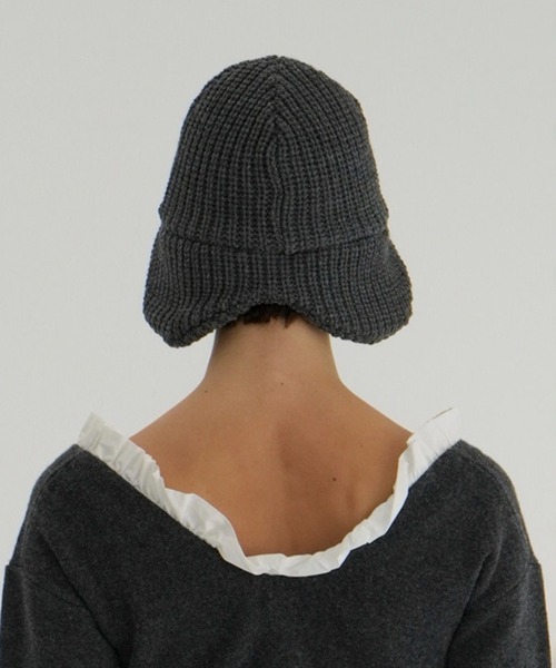 CLANE(クラネ)の「KIJIMA TAKAYUKI ×CLANE WOOL KNIT EAR CAP(キャップ・レディース・アイボリー/ブラック/グレー・F)」の19枚目の写真