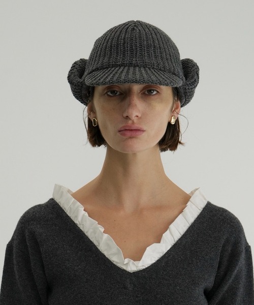 CLANE(クラネ)の「KIJIMA TAKAYUKI ×CLANE WOOL KNIT EAR CAP(キャップ・レディース・アイボリー/ブラック/グレー・F)」の20枚目の写真