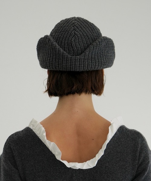 CLANE(クラネ)の「KIJIMA TAKAYUKI ×CLANE WOOL KNIT EAR CAP(キャップ・レディース・アイボリー/ブラック/グレー・F)」の22枚目の写真