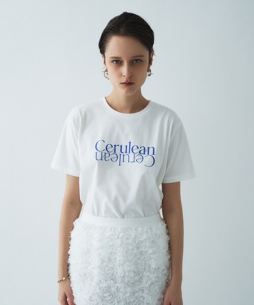 cloenc(クロエンス)の「ロゴプリントTシャツ|リサイクルポリエステル(Tシャツ/カットソー・レディース・サックスブルー系1/グレー系1/グレー系/サックスブルー系/ホワイト系2/ホワイト系1・02)」の3枚目の写真