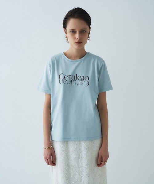 cloenc(クロエンス)の「ロゴプリントTシャツ|リサイクルポリエステル(Tシャツ/カットソー・レディース・サックスブルー系1/グレー系1/グレー系/サックスブルー系/ホワイト系2/ホワイト系1・02)」の12枚目の写真