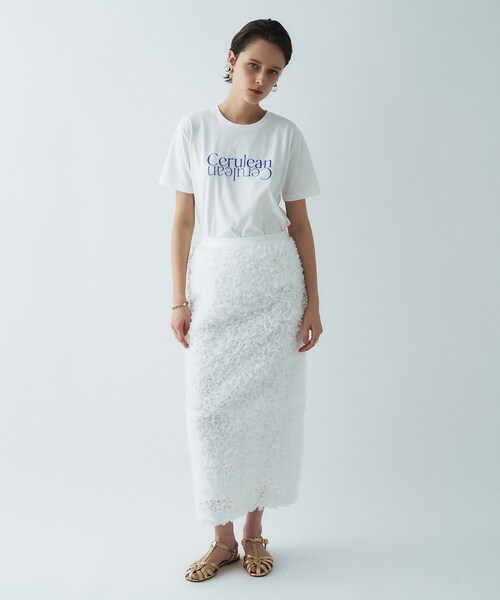 cloenc(クロエンス)の「ロゴプリントTシャツ|リサイクルポリエステル(Tシャツ/カットソー・レディース・サックスブルー系1/グレー系1/グレー系/サックスブルー系/ホワイト系2/ホワイト系1・02)」の20枚目の写真