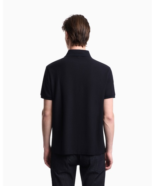 EMPORIO ARMANI(エンポリオアルマーニ)の「【エンポリオ アルマーニ】ポロシャツ ピケ フレンチブルドッグパッチ(ポロシャツ・メンズ・オフホワイト/ネイビー・LARGE/MEDIUM/SMALL/X-LARGE/XX-LARGE)」の8枚目の写真