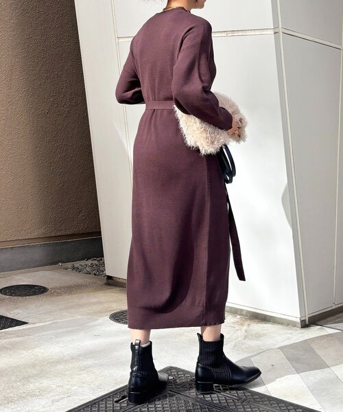 un dix cors（アンディコール）の「ベルト付きワンピース（ワンピース・レディース・ブルー/ブラック/ブラウン・FREE）」の19枚目の写真