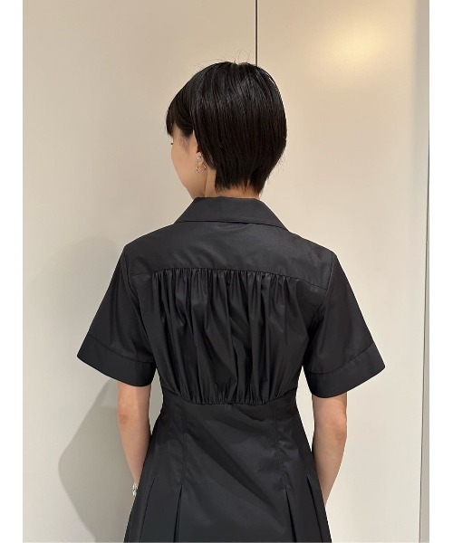 ESTNATION(エストネーション)の「ESTNATION / ギャザーシャツ フレアワンピース(ワンピース・レディース・ベージュ/ブラック・38/36)」の22枚目の写真
