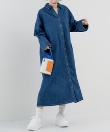 【refinedworks】爽やかな デニムロングワンピース