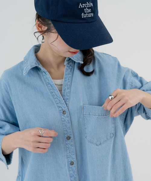 refinedworks(リファインドワークス)の「【refinedworks】爽やかな デニムロングワンピース(ワンピース・レディース・ブルー/ネイビー・FREE)」の22枚目の写真