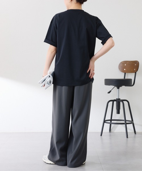 COLLAGE GALLARDAGALANTE（コラージュガリャルダガランテ）の「リラックスイージーパンツ/WEB限定（スラックス・レディース・ブラック/チャコールグレー・FREE）」の20枚目の写真