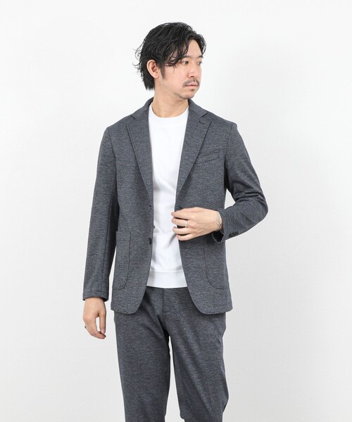 NOLLEY’S(ノーリーズ)の「《ビジカジ/セットアップ対応》シャークジャージ イージーJK 26SS(テーラードジャケット・メンズ・グレー/ネイビー/ブルー・S/M/L/XL)」の15枚目の写真