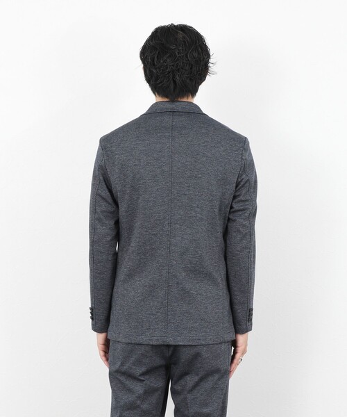 NOLLEY’S(ノーリーズ)の「《ビジカジ/セットアップ対応》シャークジャージ イージーJK 26SS(テーラードジャケット・メンズ・グレー/ネイビー/ブルー・S/M/L/XL)」の5枚目の写真
