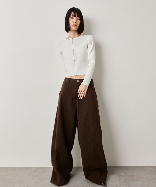 HANNE（アン）の「カーブシルエットパンツ（その他パンツ・レディース・ブラック/ブラウン・S/M）」の3枚目の写真