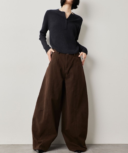 HANNE（アン）の「カーブシルエットパンツ（その他パンツ・レディース・ブラック/ブラウン・S/M）」の10枚目の写真