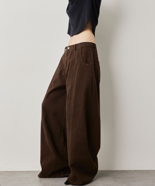 HANNE（アン）の「カーブシルエットパンツ（その他パンツ・レディース・ブラック/ブラウン・S/M）」の11枚目の写真