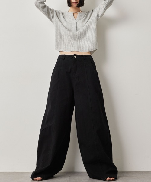 HANNE（アン）の「カーブシルエットパンツ（その他パンツ・レディース・ブラック/ブラウン・S/M）」の17枚目の写真