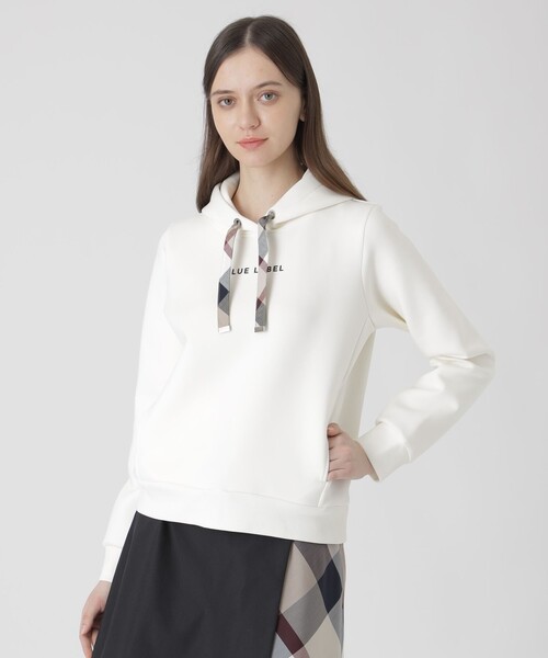 BLUE LABEL CRESTBRIDGE(ブルーレーベルクレストブリッジ)の「ダンボールフーディー(パーカー・レディース・ダークネイビー/グレー系その他/ホワイト・38/40)」の2枚目の写真