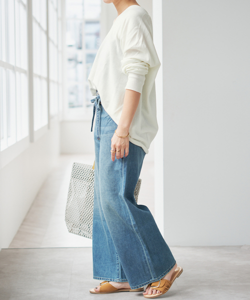 Spick & Span(スピックアンドスパン)の「《新色有り / 追加》コットンバルキーヤーンルーズVネックプルオーバー(ニット/セーター・レディース・ベージュ/グリーン/ホワイト・FREE)」の11枚目の写真