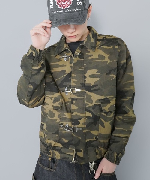 SPINNS（スピンズ）の「短丈ヴィンテージライクファイヤーマンA-2ジャケット/ダブルジップ/リアルツリーカモ/ユニセックス（その他アウター・メンズ・ブラック/ウッドランド/リアルツリーカモ/ブラウン・ONESIZE）」の3枚目の写真