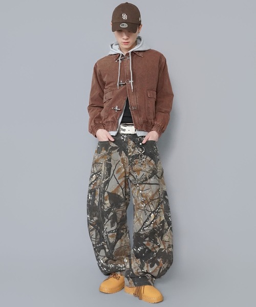 SPINNS（スピンズ）の「短丈ヴィンテージライクファイヤーマンA-2ジャケット/ダブルジップ/リアルツリーカモ/ユニセックス（その他アウター・メンズ・ブラック/ウッドランド/リアルツリーカモ/ブラウン・ONESIZE）」の11枚目の写真