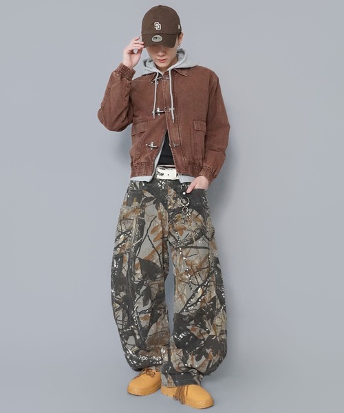 SPINNS（スピンズ）の「短丈ヴィンテージライクファイヤーマンA-2ジャケット/ダブルジップ/リアルツリーカモ/ユニセックス（その他アウター・メンズ・ブラック/ウッドランド/リアルツリーカモ/ブラウン・ONESIZE）」の5枚目の写真