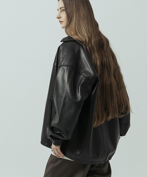 SLICK（スリック）の「【ZOZO限定】 SLICK/スリック Sheep Leather Coach Jacket/シープレザーコーチジャケット（ブルゾン・メンズ・ブラック・2/3/1）」の8枚目の写真