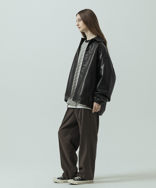 SLICK（スリック）の「【ZOZO限定】 SLICK/スリック Sheep Leather Coach Jacket/シープレザーコーチジャケット（ブルゾン・メンズ・ブラック・2/3/1）」の11枚目の写真