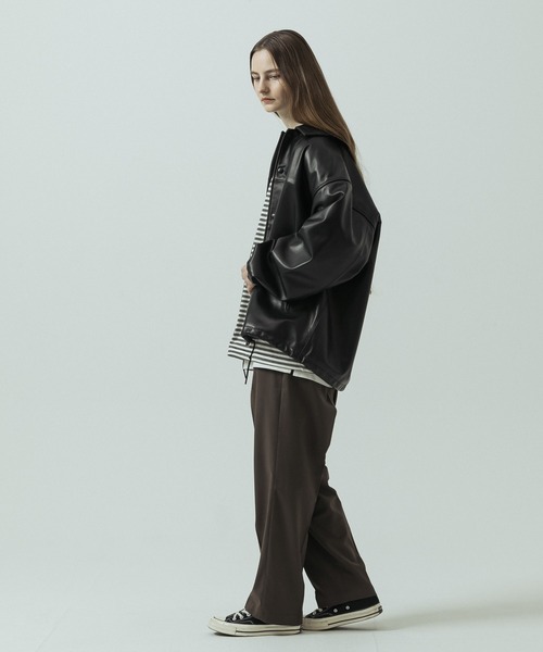 SLICK（スリック）の「【ZOZO限定】 SLICK/スリック Sheep Leather Coach Jacket/シープレザーコーチジャケット（ブルゾン・メンズ・ブラック・2/3/1）」の12枚目の写真