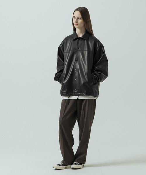 SLICK（スリック）の「【ZOZO限定】 SLICK/スリック Sheep Leather Coach Jacket/シープレザーコーチジャケット（ブルゾン・メンズ・ブラック・2/3/1）」の15枚目の写真