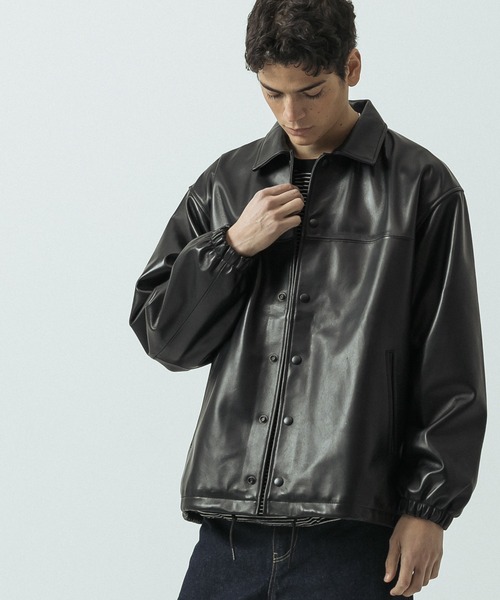 SLICK（スリック）の「【ZOZO限定】 SLICK/スリック Sheep Leather Coach Jacket/シープレザーコーチジャケット（ブルゾン・メンズ・ブラック・2/3/1）」の18枚目の写真