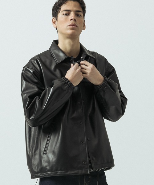 SLICK（スリック）の「【ZOZO限定】 SLICK/スリック Sheep Leather Coach Jacket/シープレザーコーチジャケット（ブルゾン・メンズ・ブラック・2/3/1）」の19枚目の写真