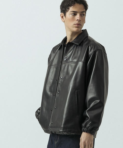 SLICK（スリック）の「【ZOZO限定】 SLICK/スリック Sheep Leather Coach Jacket/シープレザーコーチジャケット（ブルゾン・メンズ・ブラック・2/3/1）」の20枚目の写真
