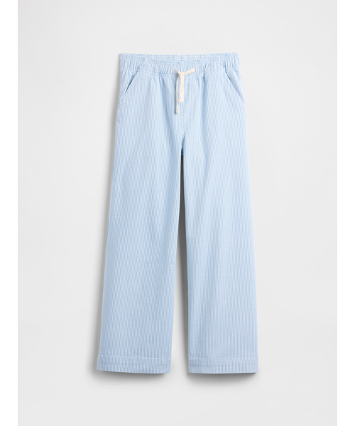 GAP(ギャップ)の「ストライプ プルオン ワイドパンツ (キッズ)(デニムパンツ・キッズ・ブルー・150cm/140cm/160cm/130cm/120cm/110cm)」の1枚目の写真