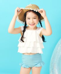 apres les cours | 【UVカット】ティアードレースセパレート水着_ジュニア対応(水着)