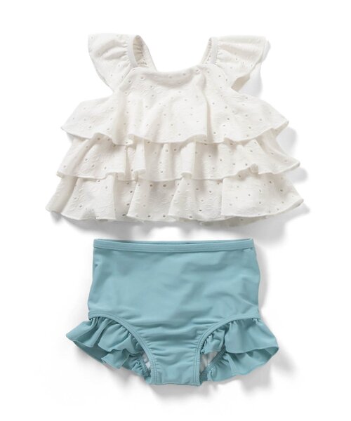 apres les cours（アプレレクール）の「【UVカット】ティアードレースセパレート水着_ジュニア対応（水着・キッズ・ブラウン/アイボリー・80/90/100/110/120/130/140）」の11枚目の写真