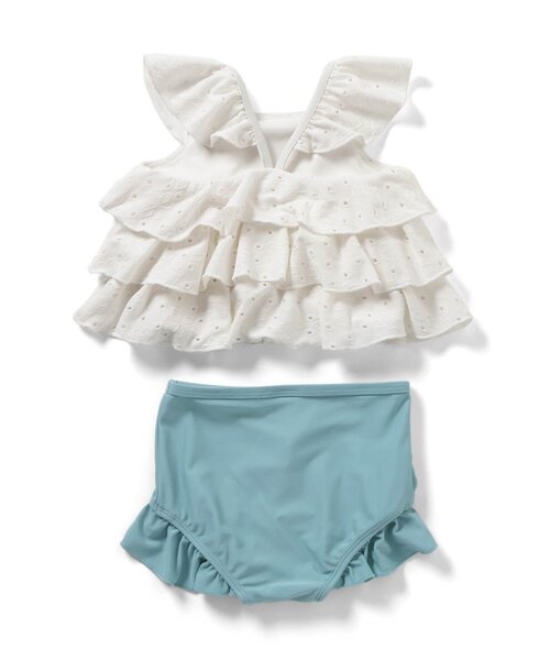 apres les cours（アプレレクール）の「【UVカット】ティアードレースセパレート水着_ジュニア対応（水着・キッズ・ブラウン/アイボリー・80/90/100/110/120/130/140）」の13枚目の写真