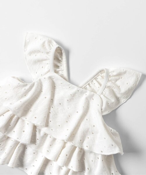 apres les cours（アプレレクール）の「【UVカット】ティアードレースセパレート水着_ジュニア対応（水着・キッズ・ブラウン/アイボリー・80/90/100/110/120/130/140）」の14枚目の写真