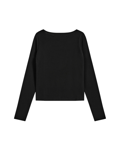 Rest&Recreation(レストアンドレクリエーション)の「TIE LONG SLEEVE TOP - BLACK(Tシャツ/カットソー・レディース・その他・ONE)」の2枚目の写真