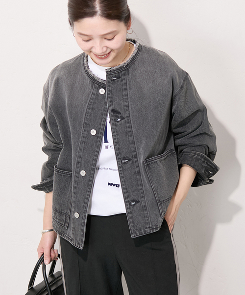 JOURNAL STANDARD(ジャーナルスタンダード)の「《追加》ワーカーズジャケット(デニムジャケット・レディース・ブルー系その他/ブラック・FREE)」の1枚目の写真