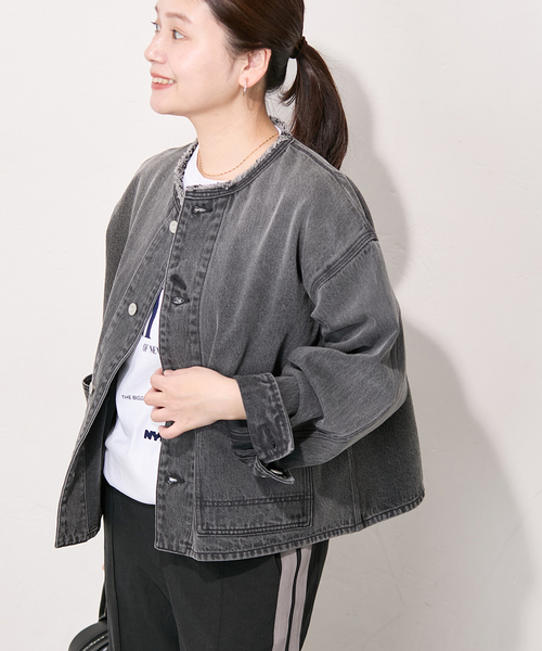 JOURNAL STANDARD(ジャーナルスタンダード)の「《追加》ワーカーズジャケット(デニムジャケット・レディース・ブルー系その他/ブラック・FREE)」の8枚目の写真