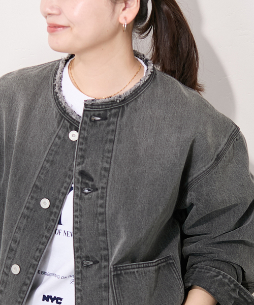 JOURNAL STANDARD(ジャーナルスタンダード)の「《追加》ワーカーズジャケット(デニムジャケット・レディース・ブルー系その他/ブラック・FREE)」の10枚目の写真