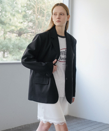 Two-button label jacket [KNSS05JK08]_Black