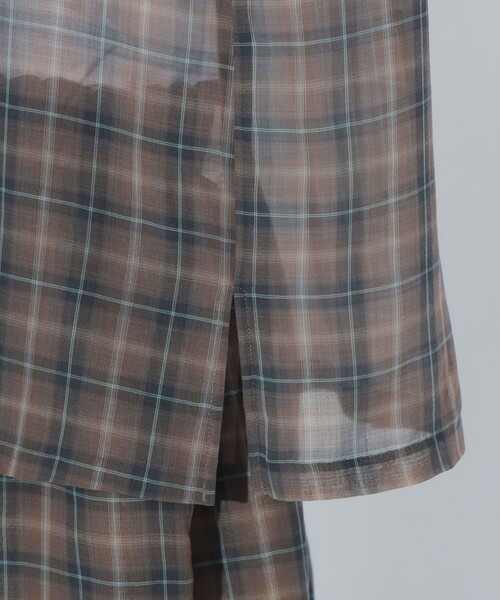 BEAMS BOY（ビームスボーイ）の「maturely / ボイル チェック 5スリーブ シャツ（シャツ/ブラウス・レディース・ピンク/ブラウン・0/1）」の18枚目の写真