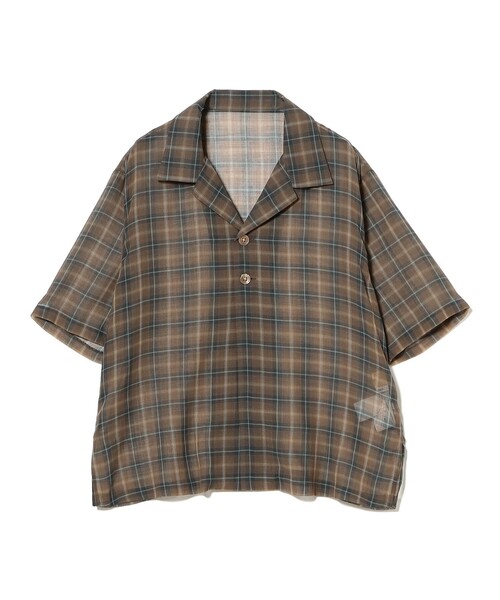 BEAMS BOY（ビームスボーイ）の「maturely / ボイル チェック 5スリーブ シャツ（シャツ/ブラウス・レディース・ピンク/ブラウン・0/1）」の19枚目の写真
