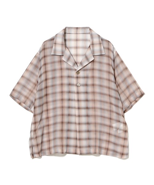 BEAMS BOY（ビームスボーイ）の「maturely / ボイル チェック 5スリーブ シャツ（シャツ/ブラウス・レディース・ピンク/ブラウン・0/1）」の22枚目の写真