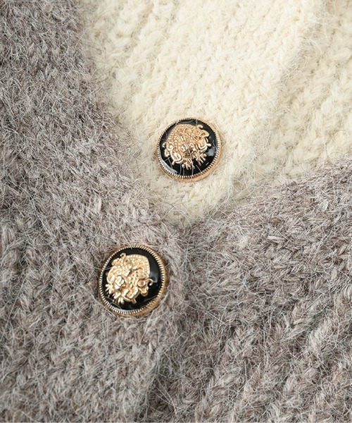 LA POMME petit(ラポミ・プチ)の「Preppy Fake Two Cardigan Set Up(セットアップ・レディース・ブラウン・SMALL/MEDIUM/LARGE)」の5枚目の写真