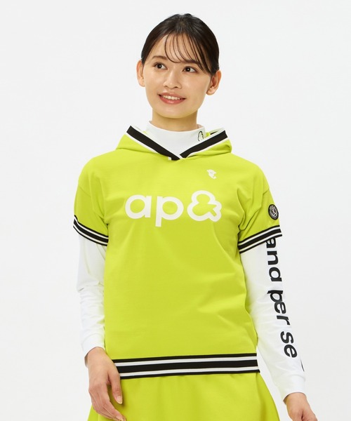 and per se(アンパスィ)の「アクティブニット半袖プルオーバー(レディース)(ニット/セーター・レディース・ブラック/ライム/ホワイト・LL/L/M)」の8枚目の写真